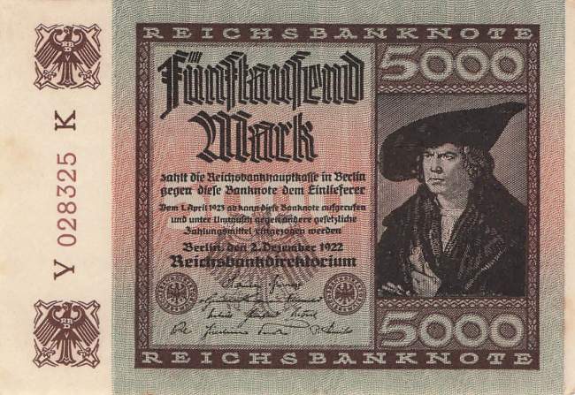 5000 Mark  ro.80c K 1922 AU